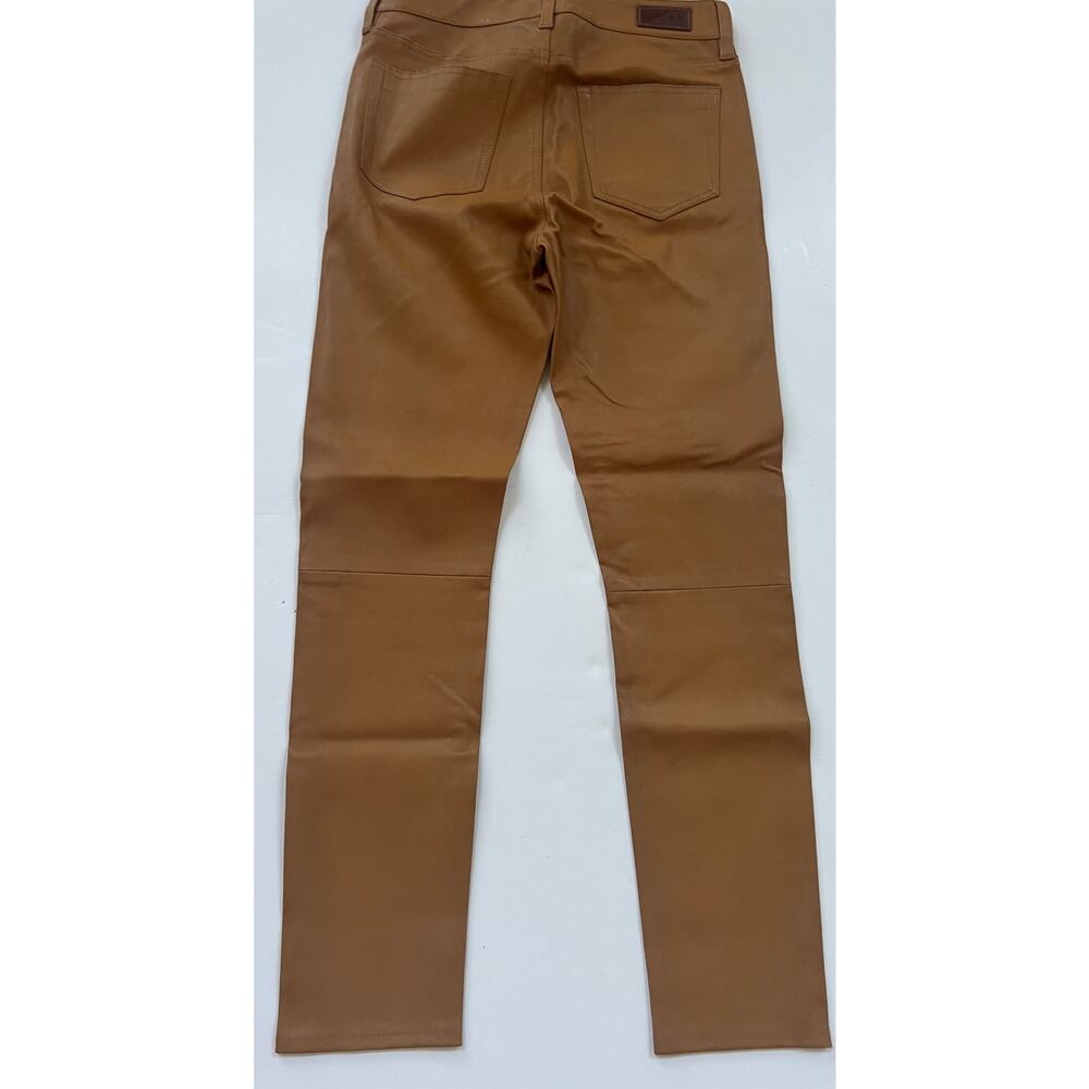 Polo Ralph Lauren Women's Lambskin Leather Legging Jeans Pants Brown Size 4 $998 - Picture 12 of 16